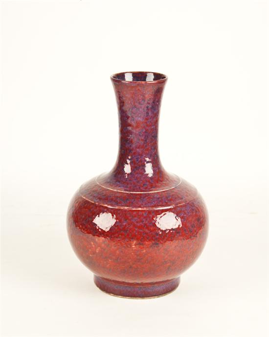 Appraisal: A th th C Chinese Flambe Glazed Vase some roughness