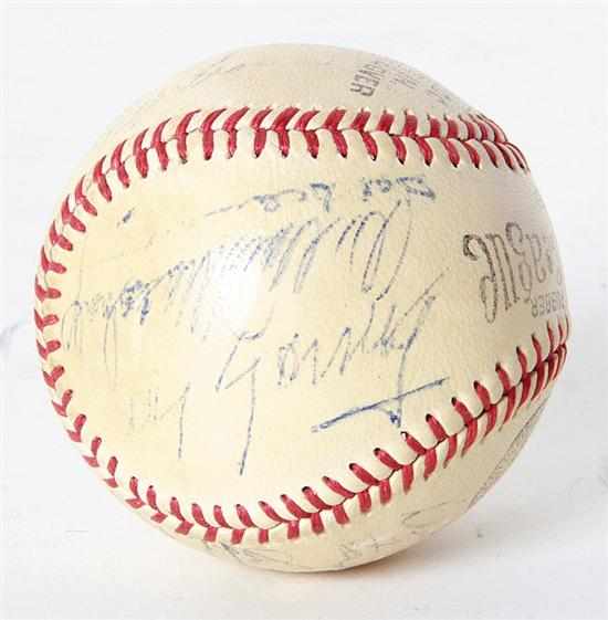 Appraisal: Cy Young autographed baseball other signatures include Hall of Fame