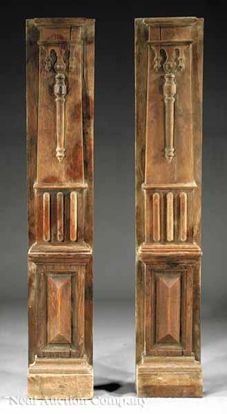 Appraisal: A Tudor Carved Oak Fireplace Breast and Mantel Element th