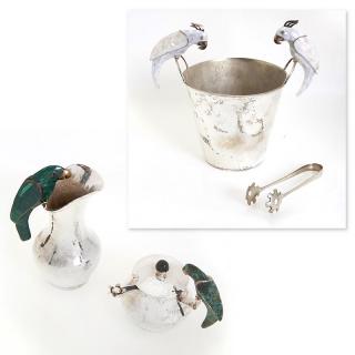 Appraisal: Group Emilia Castillo silver plated hollowware Group Emilia Castillo silver