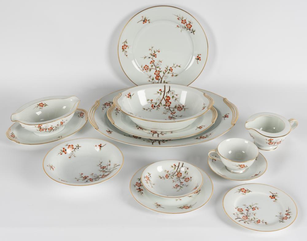 Appraisal: NORITAKE PORCELAIN SERVICEprinted factory marks comprising dinner plates dia salad