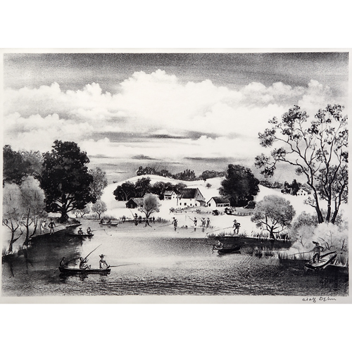 Appraisal: Adolph Dehn Summer Day lithograph x pencil signed lower right