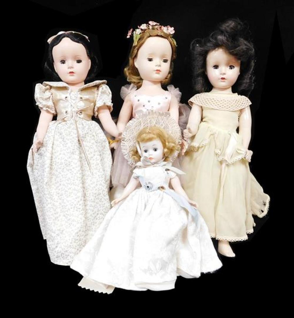 Appraisal: DOLLS Four dolls including Princess Margaret hard plastic jointed doll