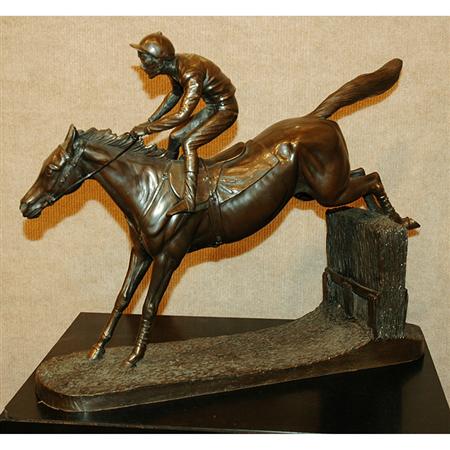 Appraisal: Resin Figure of a Horse and Rider Estimate -