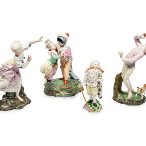 Appraisal: Four H chst Porcelain Figures th Century comprising a figural