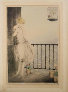 Appraisal: Louis Icart French Louis Icart French - Louise etching signed