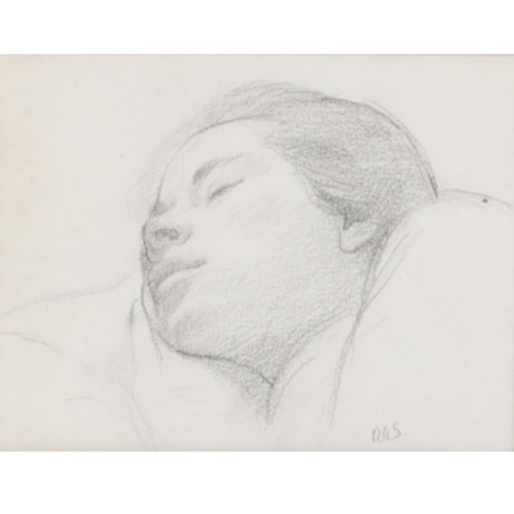 Appraisal: Aaron Abraham Shikler New York - Pete Sleeping graphite on