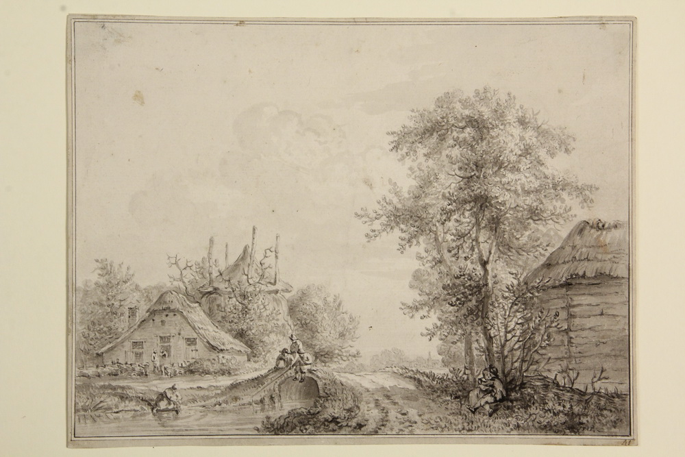 Appraisal: ATTRIBUTED TO CLAES JANSZ VISSCHER Netherlands - - Farm at