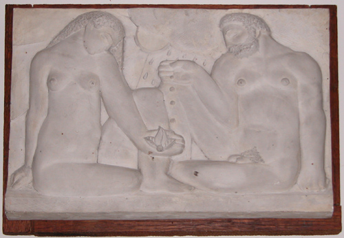 Appraisal: Two Nude Figures in bas relief Early th Century Art