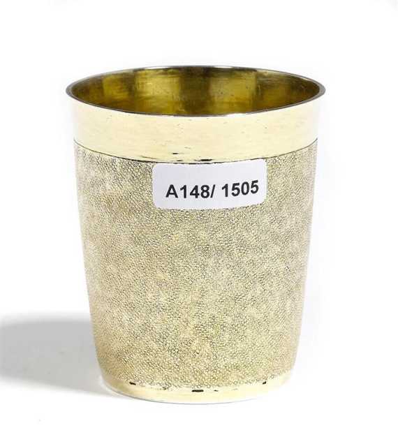 Appraisal: VERMEIL BEAKER Dresden th century Maker's mark Zacharias Schlosser der