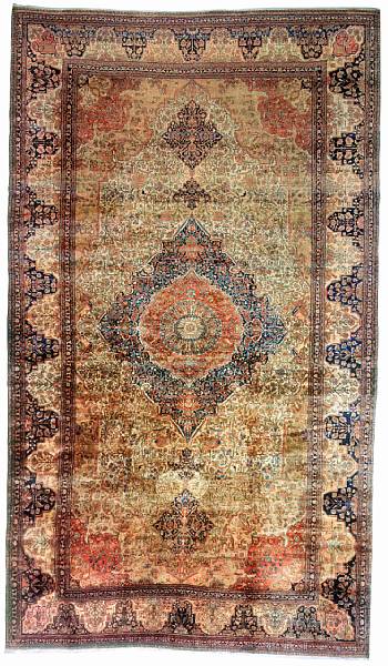 Appraisal: A Mohtashem Kashan Carpet Central Persia circa size approximately ft