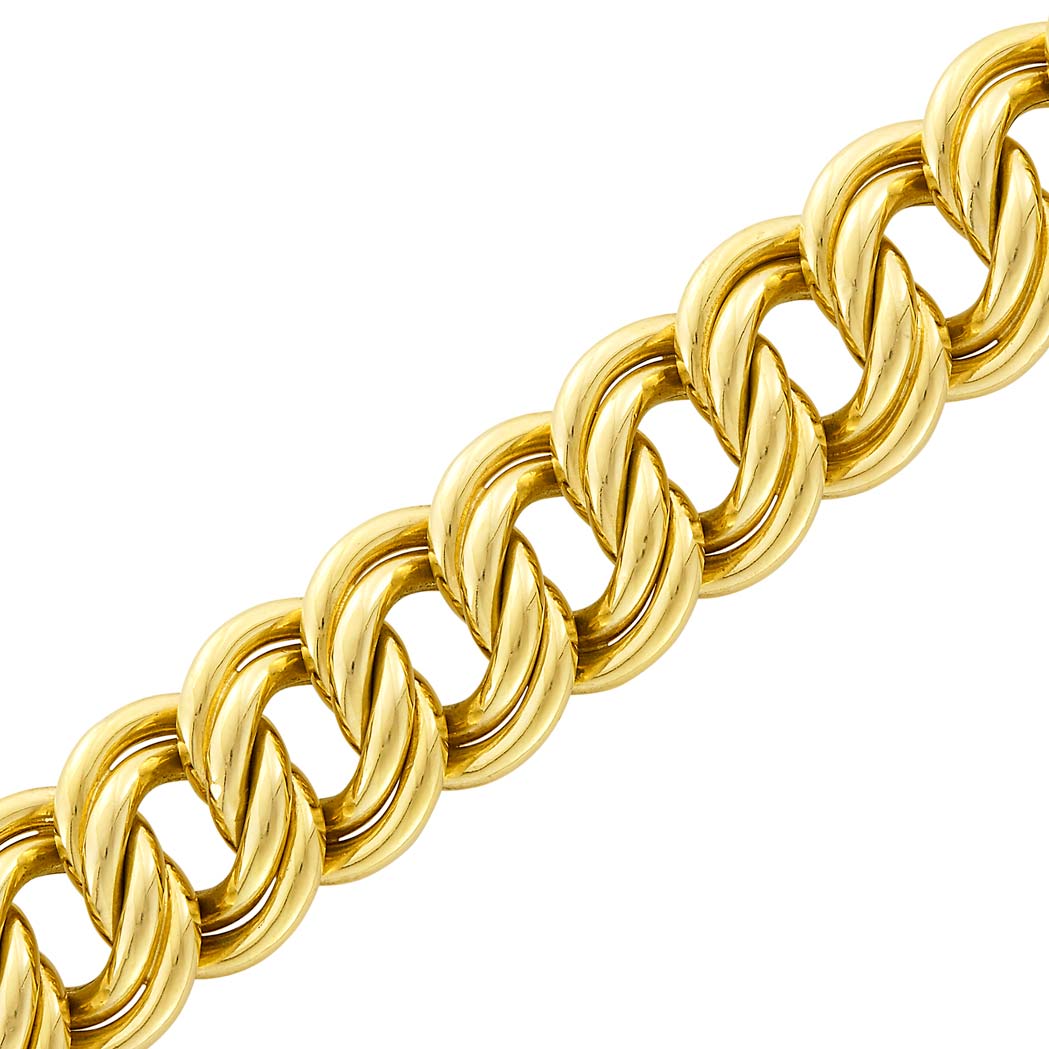 Appraisal: Gold Link Bracelet kt ap dwts Length inches C