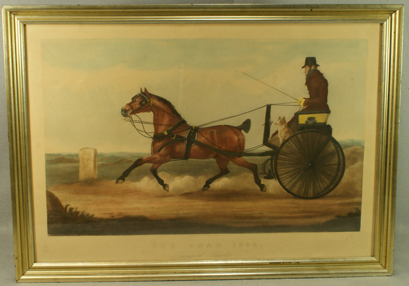 Appraisal: The Road Commercial Traveler colored lithograph published by Owen Bailey