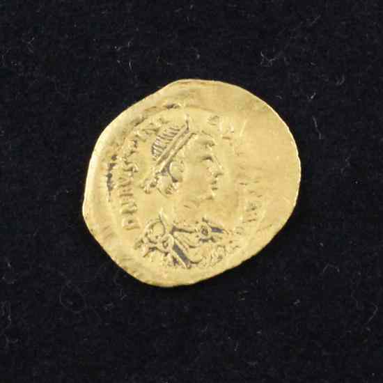 Appraisal: A Gold Justinian I AV Tremissis coin - AD Estimate