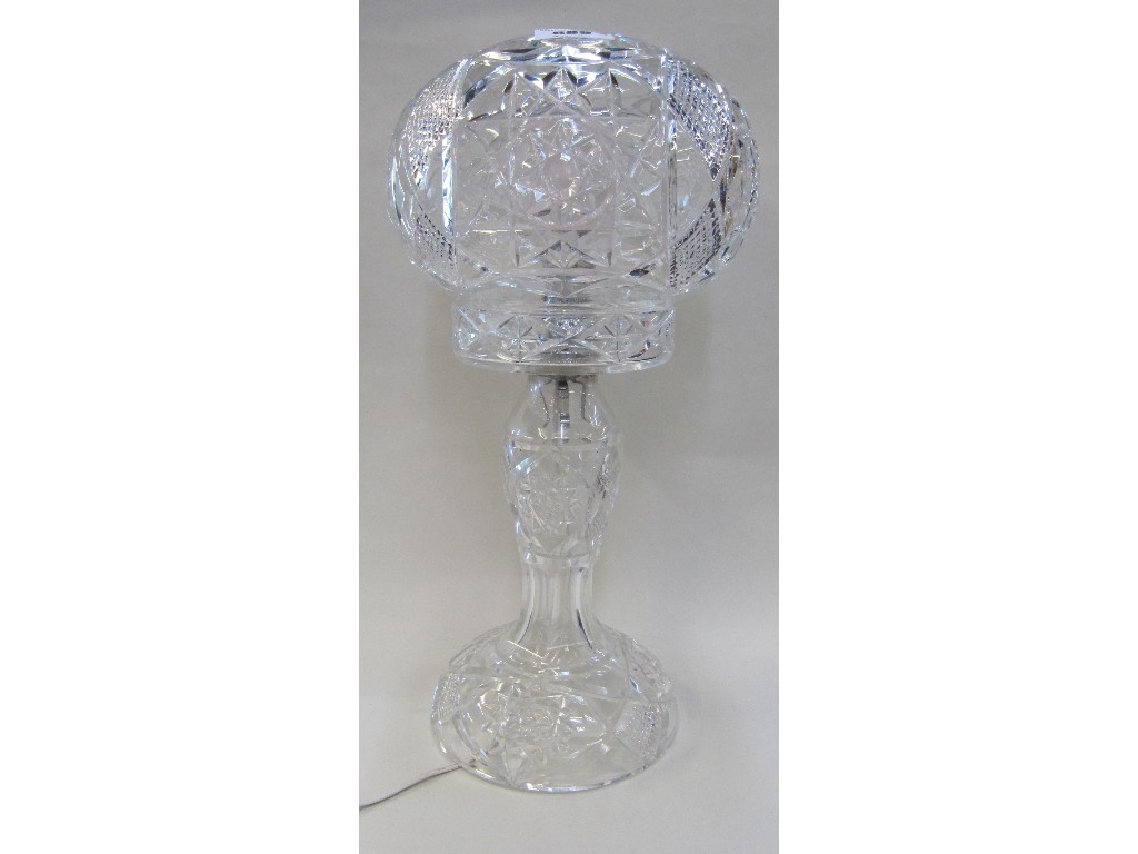 Appraisal: Cut crystal lampbase