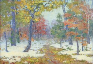 Appraisal: Painting Alfred Jansson Alfred Jansson American - Autumn Snow oil