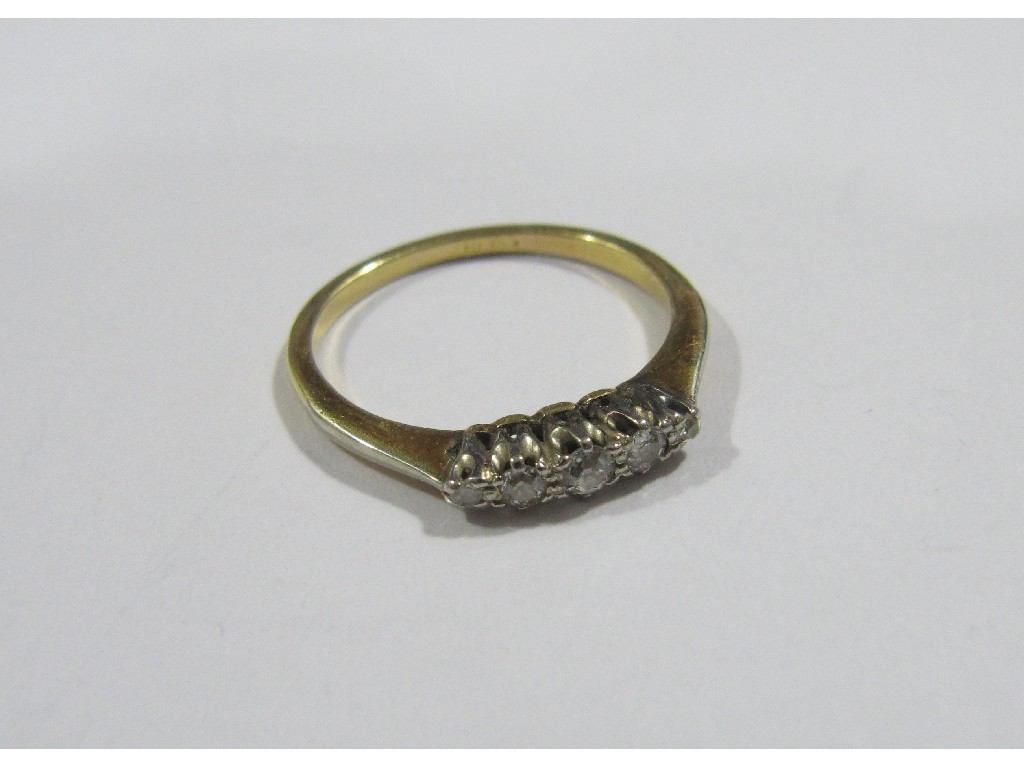 Appraisal: Early th century ct gold and platinum diamond five stone