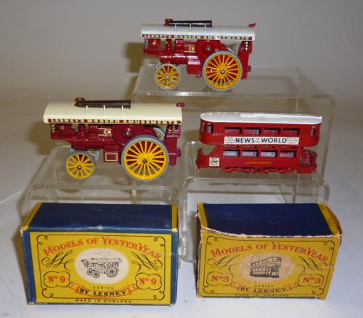 Appraisal: Yesteryear Models Y Fowlers Showmans Engine blue yellow box G-E