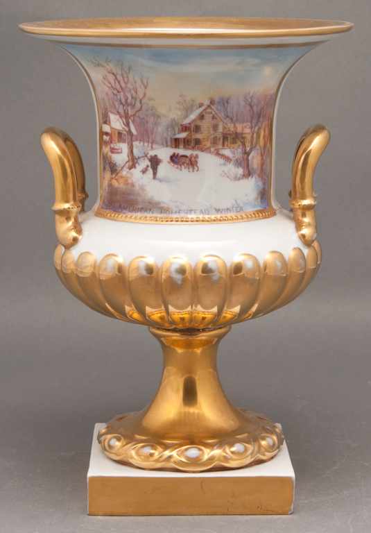 Appraisal: Continental classical style landscape decorated porcelain vase late th century