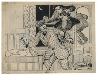 Appraisal: Original Publicity Illustration of Houdini Houdini Harry Ehrich Weiss Ogle