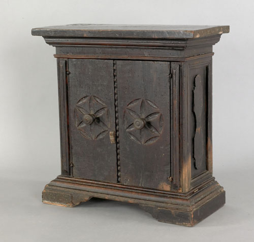 Appraisal: European table top cupboard early mid th c with two