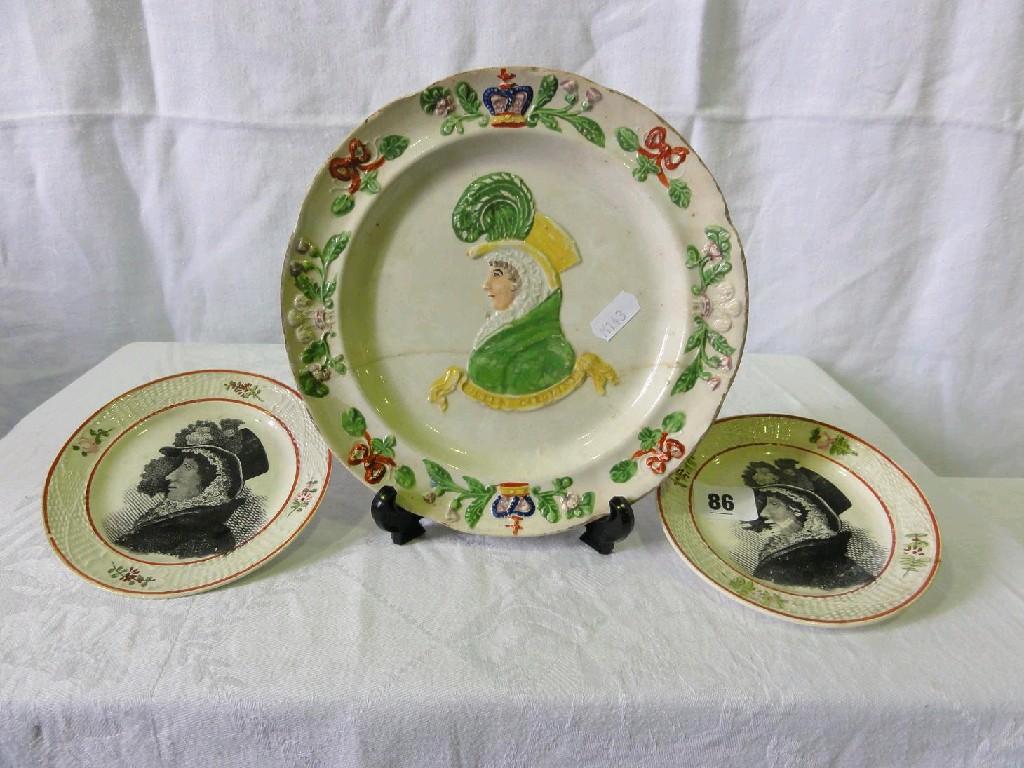 Appraisal: A pair of early th century child's plates with relief