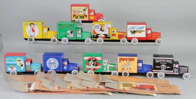 Appraisal: Lot of Tin Contemporary Truck Toys Description Mostly made by