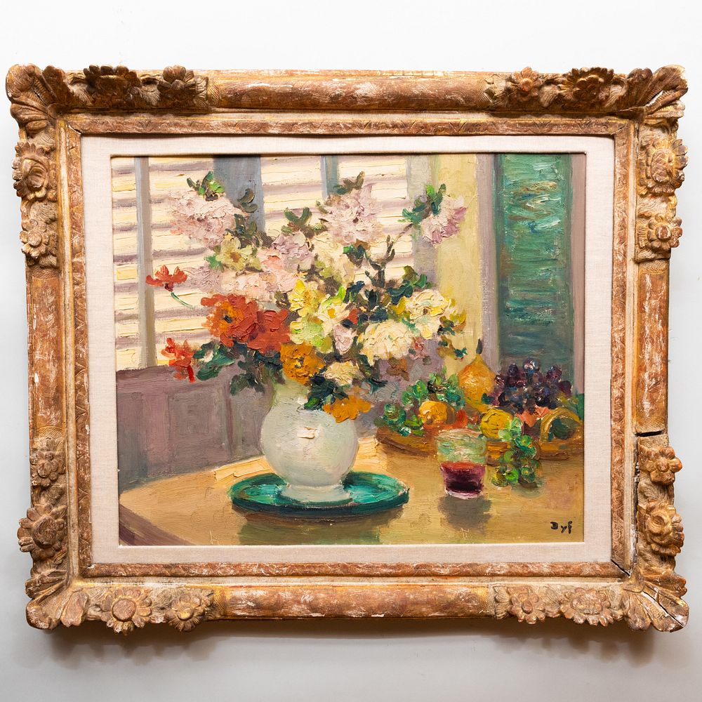 Appraisal: Marcel Dyf - Nature mort aux fleurs sur la table