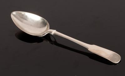 Appraisal: A George III fiddle pattern silver tablespoon Heron Greenock Edinburgh