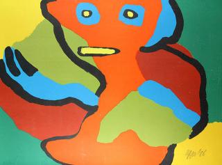 Appraisal: Print by Karel Appel Karel Appel Dutch - Colorful Figure