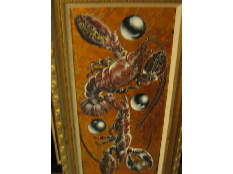 Appraisal: SIEGFRIED REINHARDT AMERICAN - LOBSTER oil on board signed and