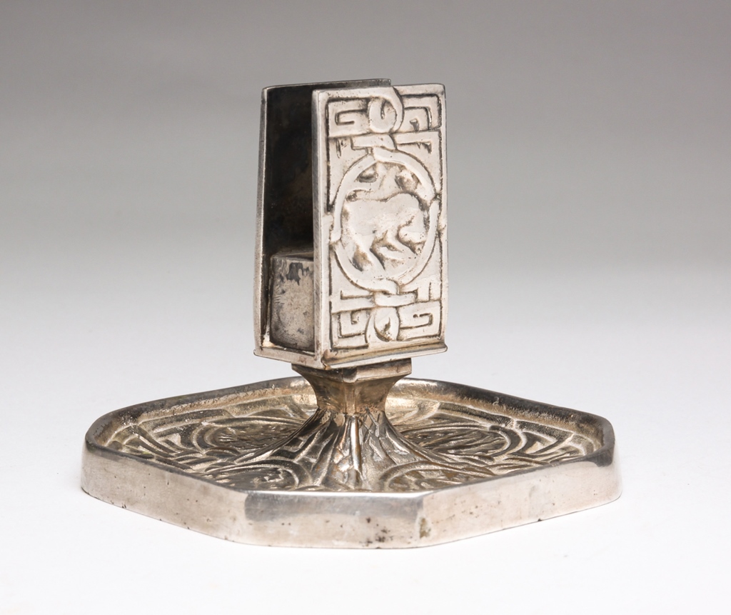 Appraisal: First quarter th century silver on bronze Embossed Zodiac' pattern