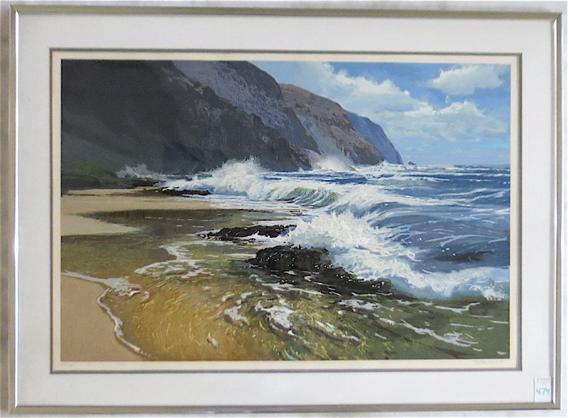 Appraisal: PETER ELLENSHAW SERIGRAPH California United Kingdom - Seascape Image measures