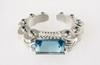 Appraisal: BRACELET - Ca handmade contemporary design platinum bracelet set with