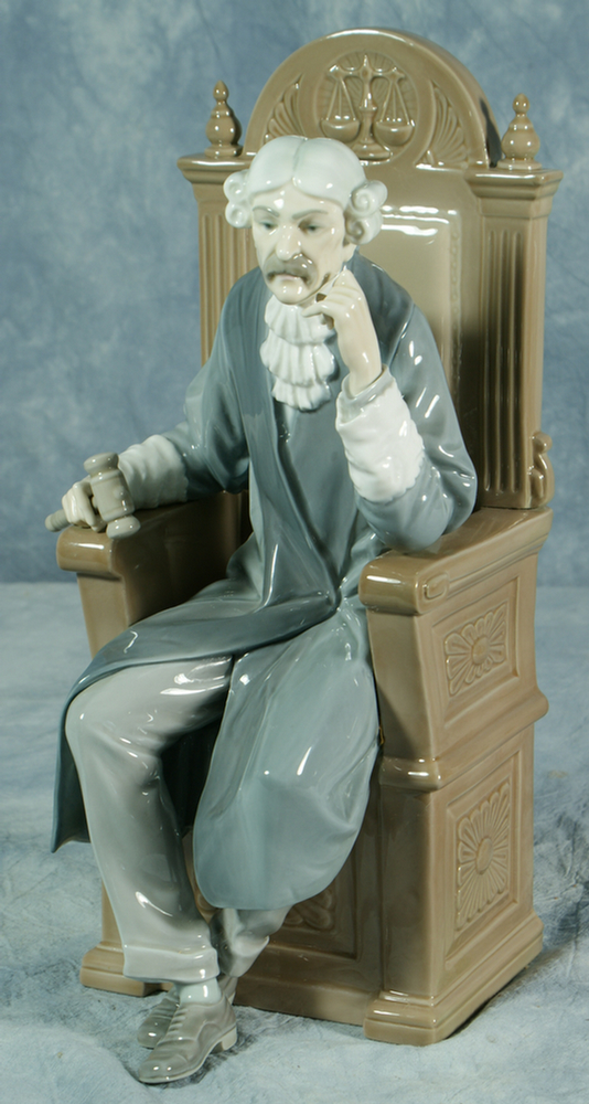 Appraisal: Lladro figurine judge in a chair J Ruiz no damage