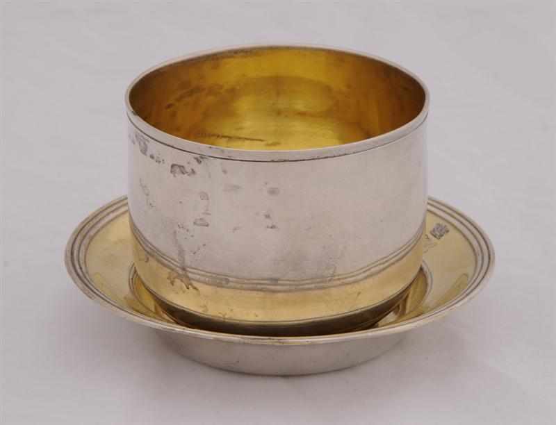 Appraisal: GEORGE III SILVER CUP AND A GEORGE III CRESTED SILVER