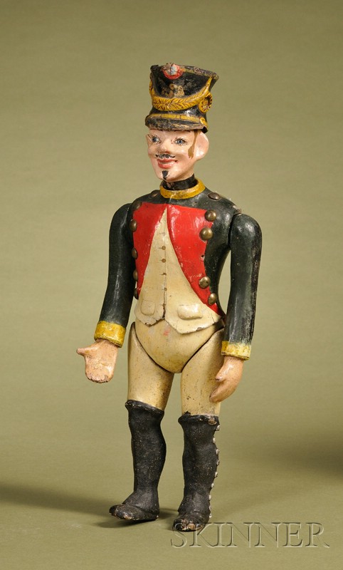 Appraisal: Papier-mache Soldier France late th century all molded and painted