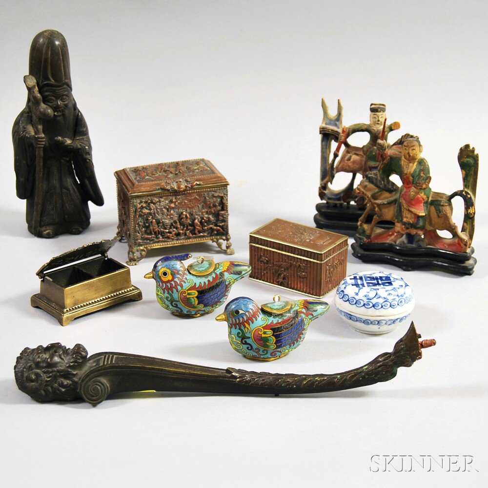 Appraisal: Ten Assorted Asian and European Decorative Items including an ormolu