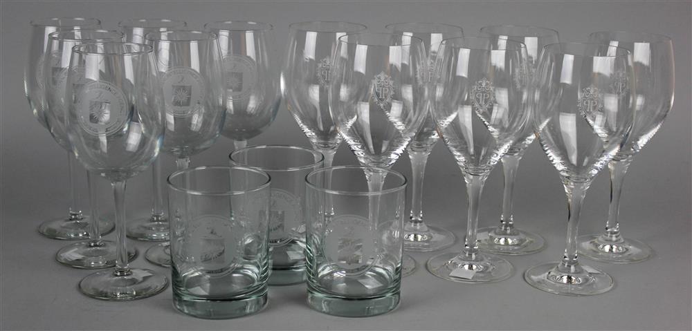 Appraisal: COLLECTION OF SIXTEEN DRINKING GLASSES including Schott Weisel wine glasses