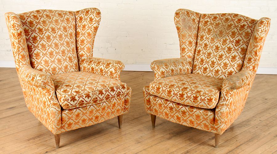 Appraisal: PAIR OF ITALIAN ARM CHAIRS CIRCA A pair of Italian