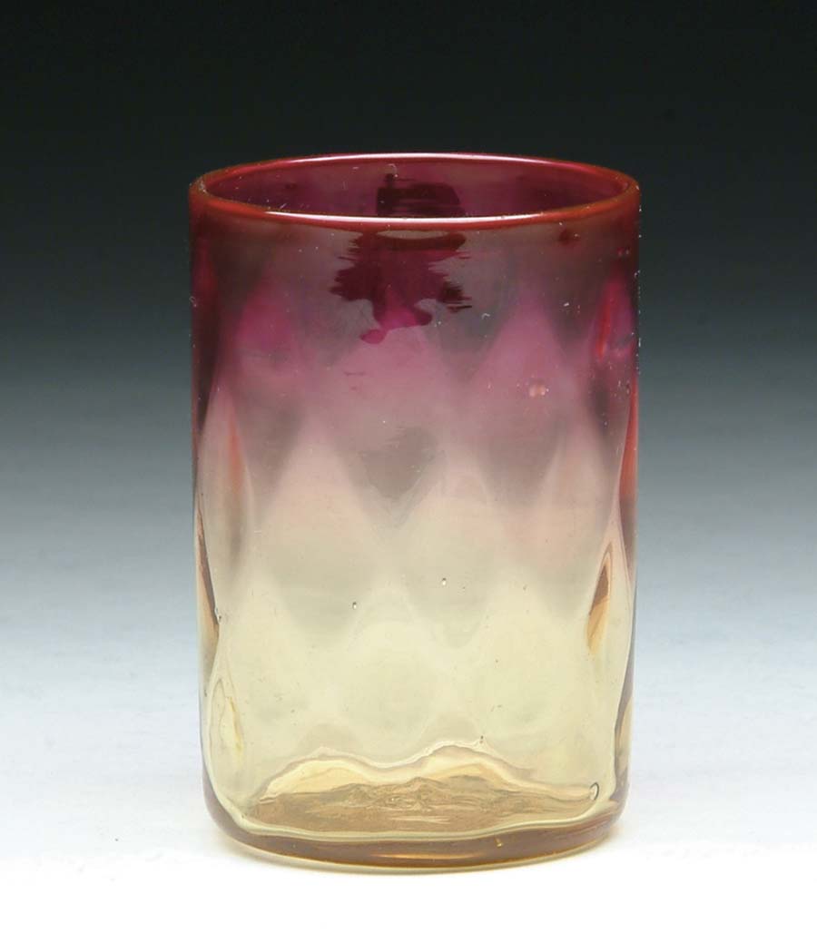 Appraisal: AMBERINA TUMBLER Amberina tumbler is fuschia shading to amber d