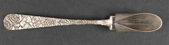 Appraisal: American repousse sterling silver cheese scoop A Jacobi Co Baltimore