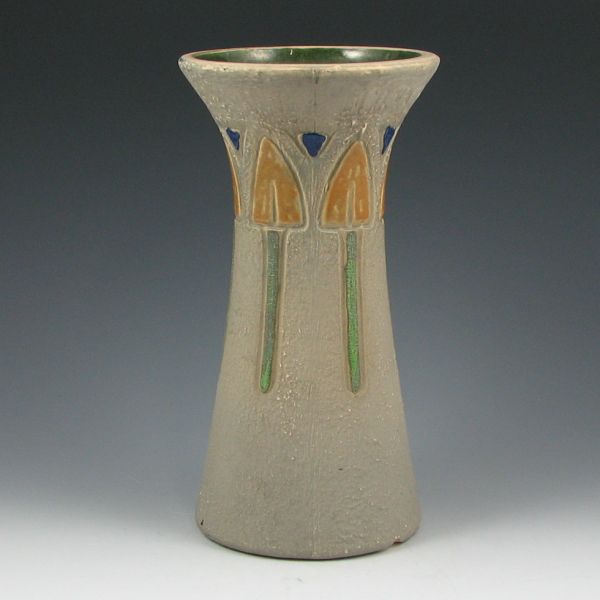 Appraisal: Roseville Mostique - vase Marked with Rv ink stamp There