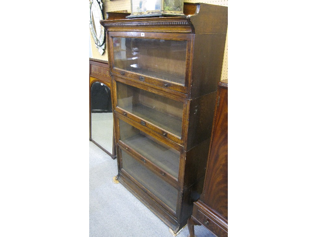 Appraisal: Oak sectional bookcase