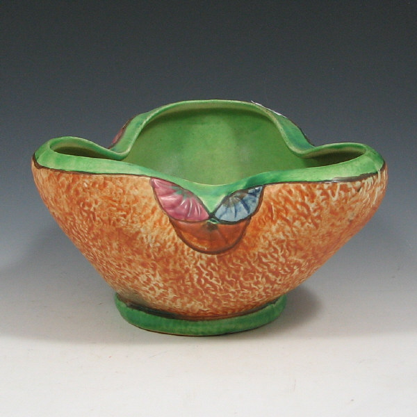 Appraisal: Weller Patra Bowl Weller Patra bowl with scalloped rim Marked