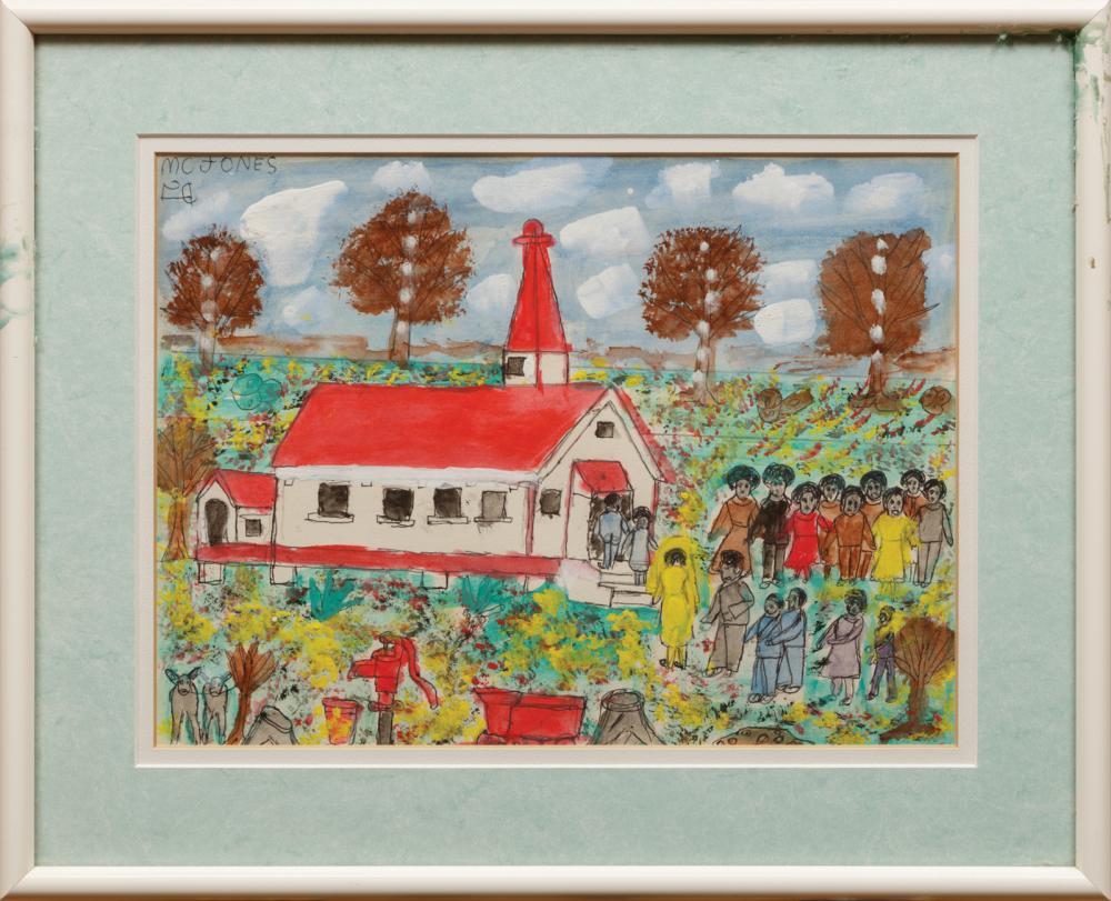 Appraisal: M C Cent Jones American Louisiana - Church mixed media