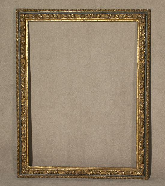 Appraisal: Baroque Style Blue Painted Giltwood Frame th Century Sight size