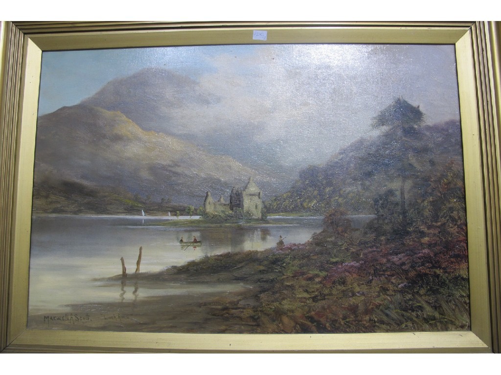 Appraisal: MAXWELL A SCOTT Oil on canvas 'Loch Awe' signed and