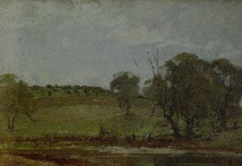 Appraisal: Robert H Johnson - River and Paddock oil on board