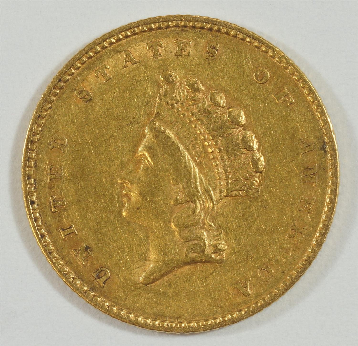 Appraisal: type one dollar gold VF